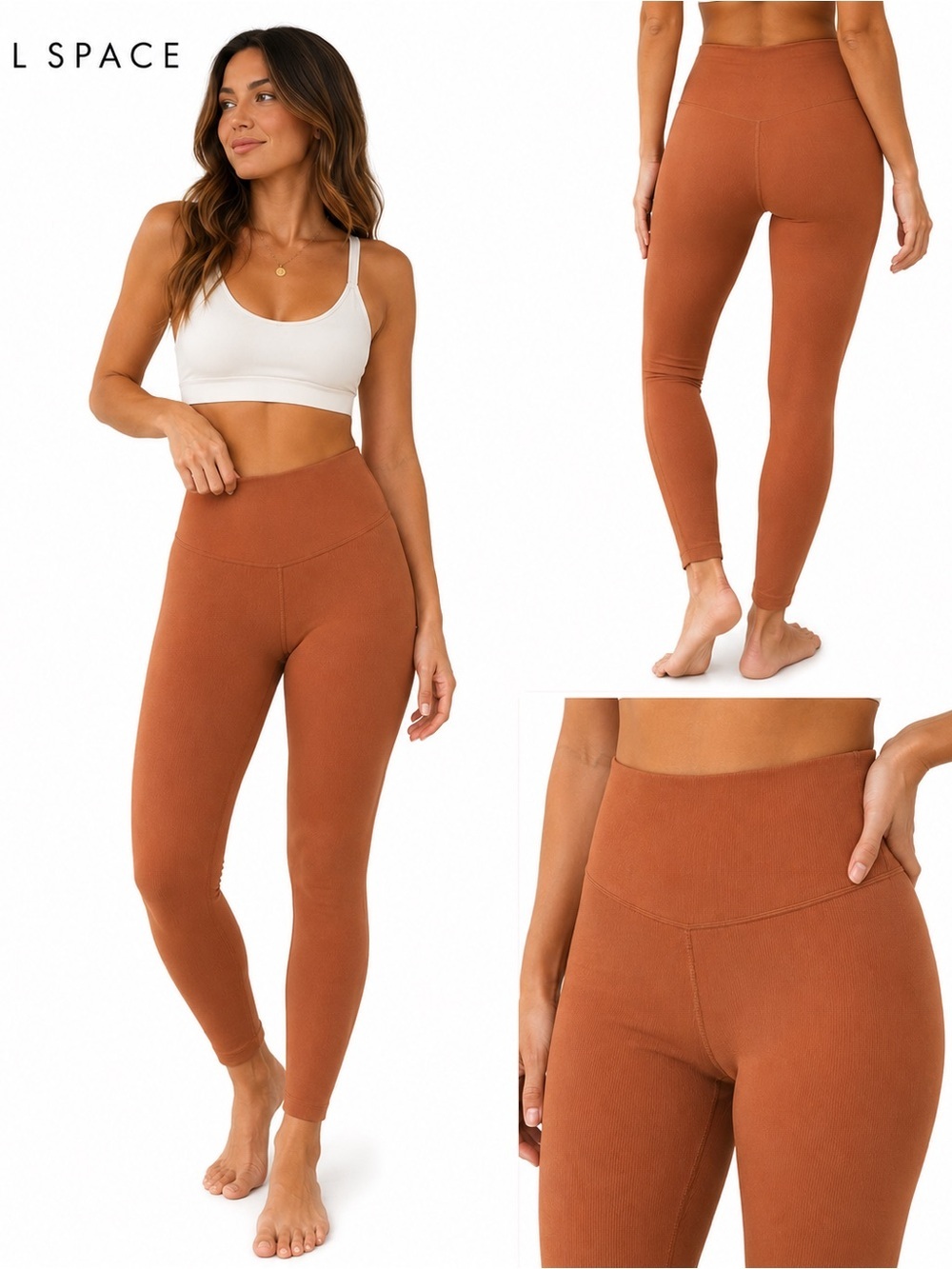 LSPACE Ribbed Active Leggings NWOT Women’s Small 26” Inseam